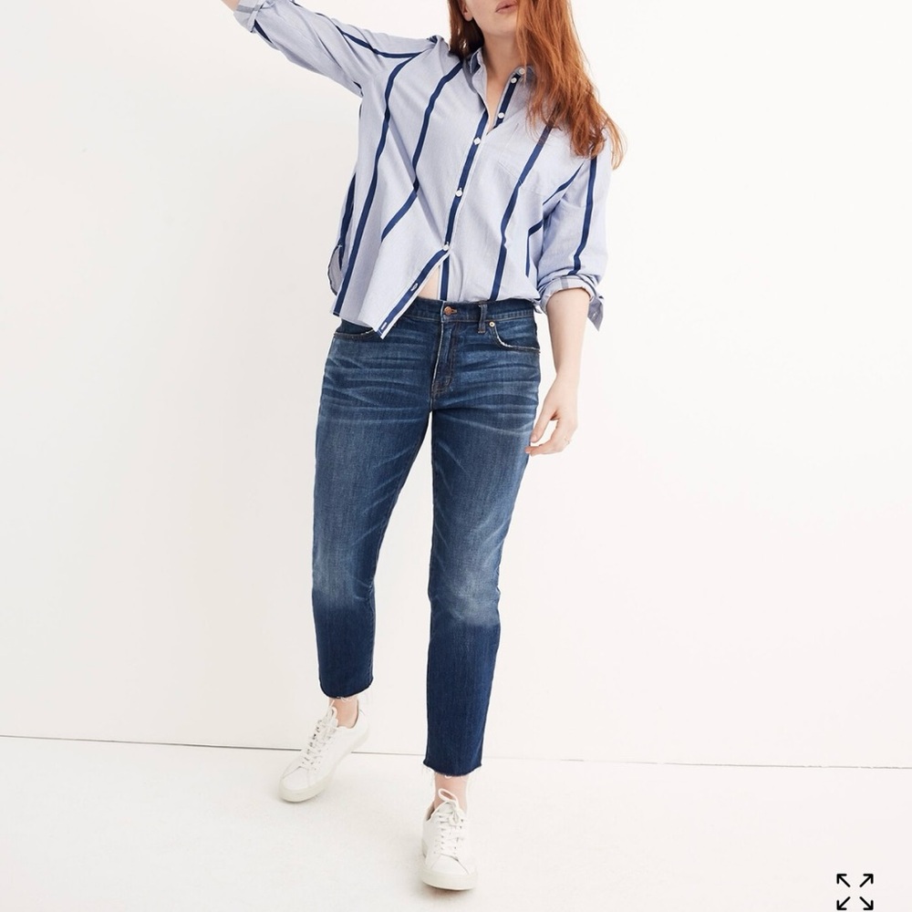 Madewell The Slim Boyjean Raw-Hem Denim Jeans Blue Size 27